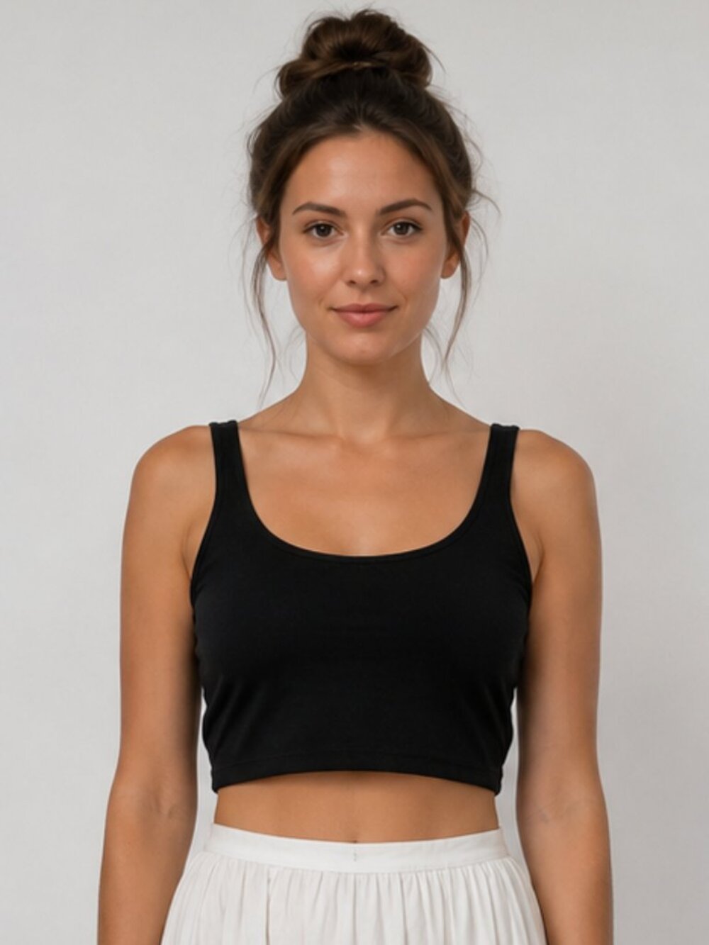 Avia Women’s L 12-14 Black Cross Back Sports Bra Athletic Workout Crop Top
